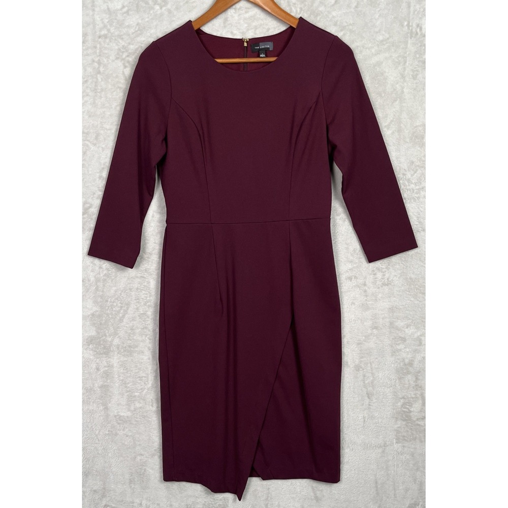 Womens Plum Dress 4 Deep Purple Burgundy Sheath Knee Length Limited Fall Bodycon